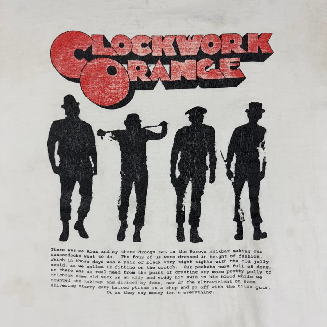 빈티지 90s Clockwork Orange 시계태엽 오렌지 영화 티셔츠 상품이미지4