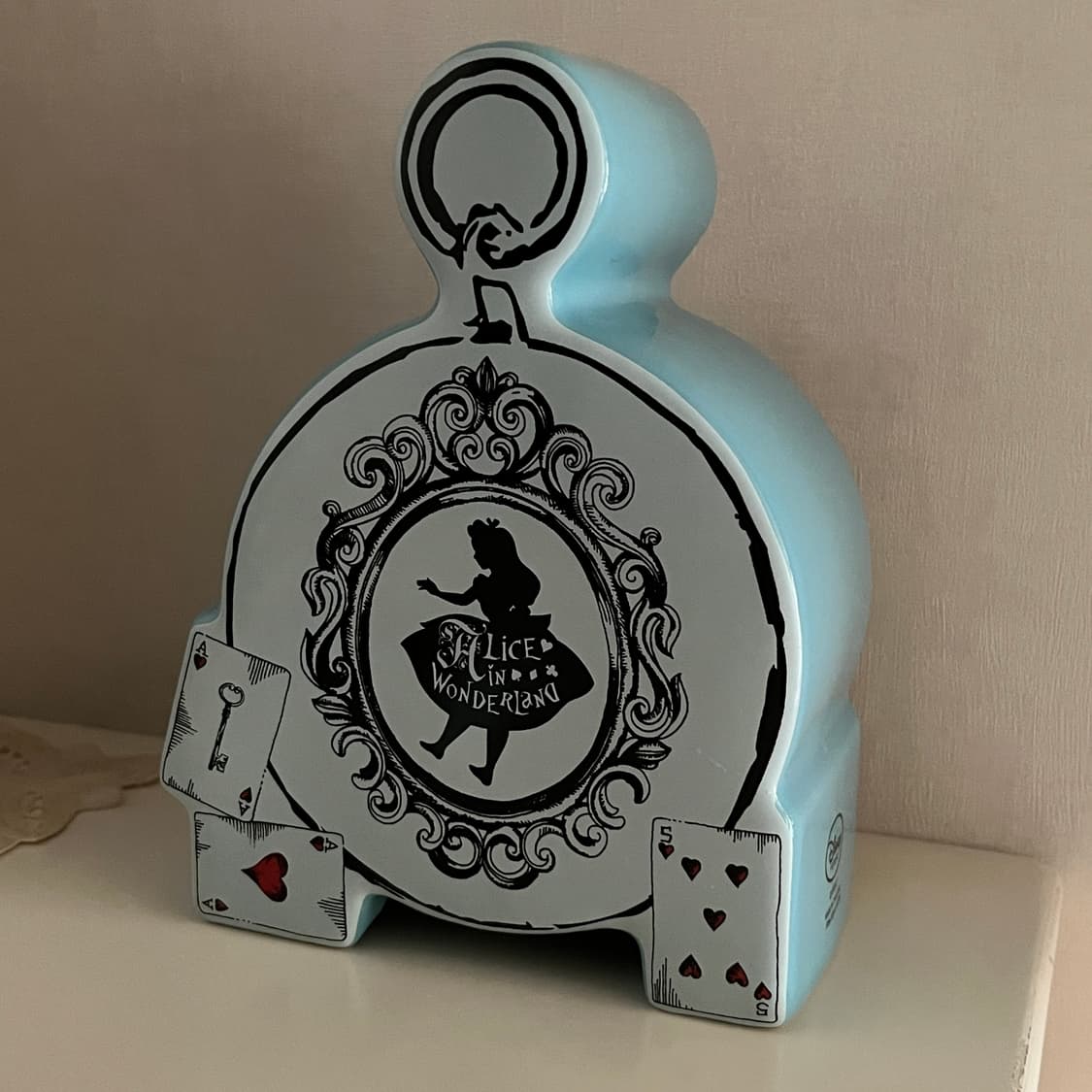 빈티지레어) 도쿄디즈니 이상한 나라의 앨리스 탁상시계 상품이미지2