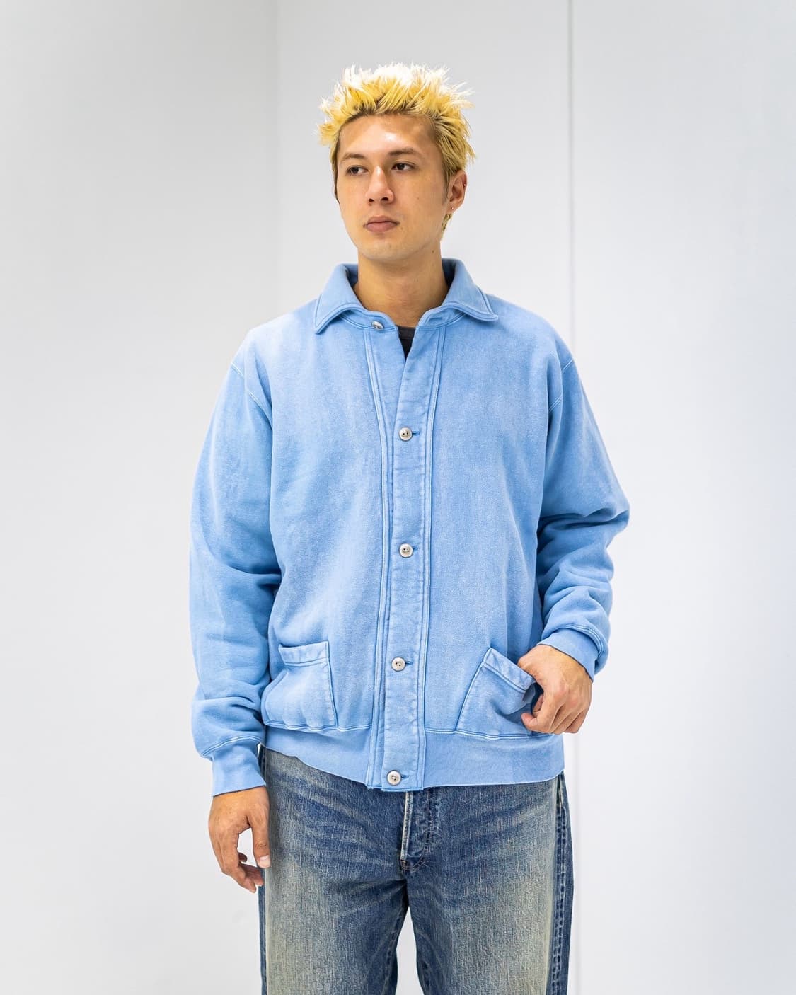 [3]아프레쎄 A.PRESSE 25AW 빈티지 스웻 가디건 상품이미지1