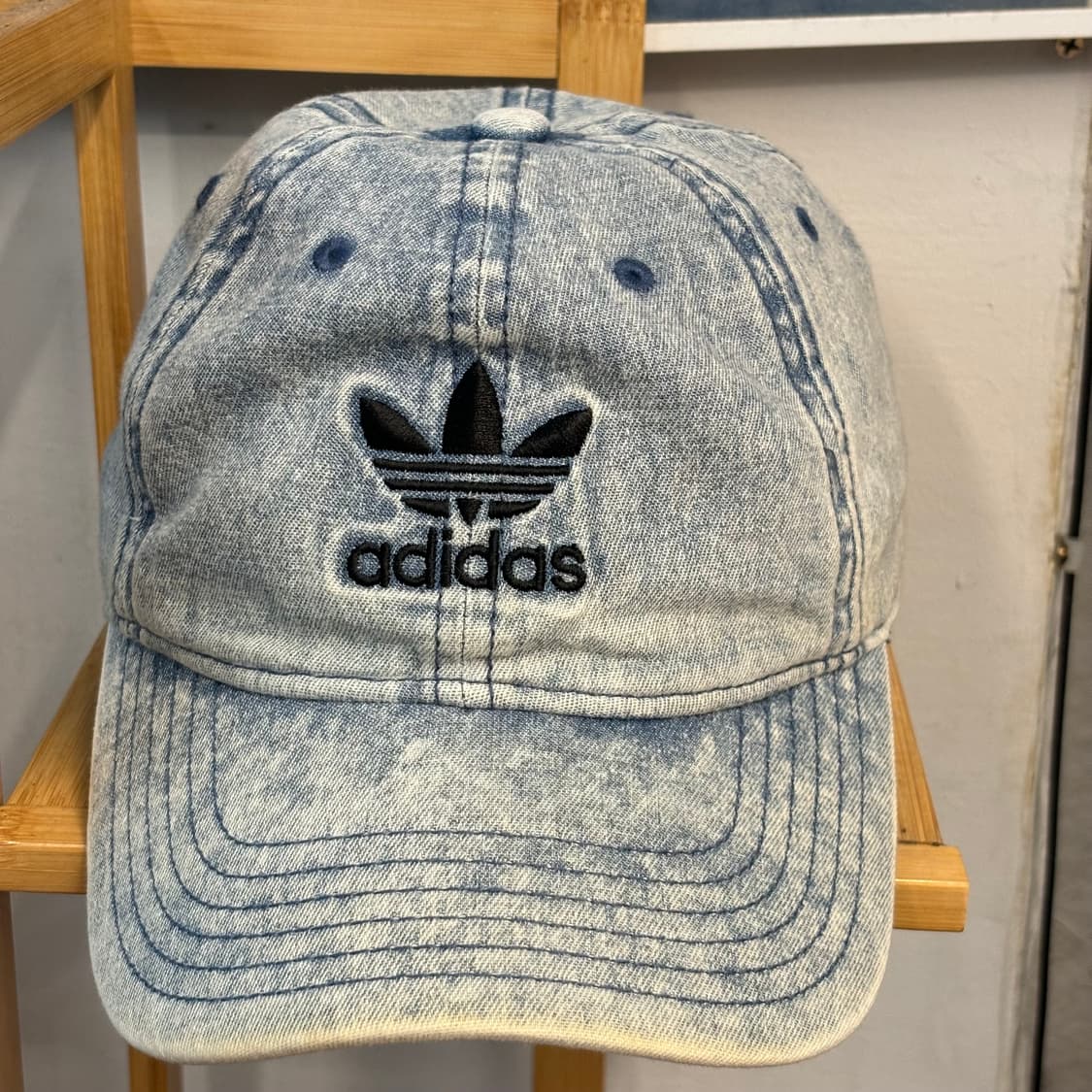아디다스 데님 워싱 스티치 볼캡 OS 상품이미지1