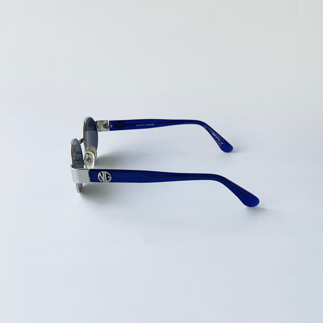 969 데드스탁 빈티지선글라스 실버 슬림 오벌 블루 픽키 상품이미지3