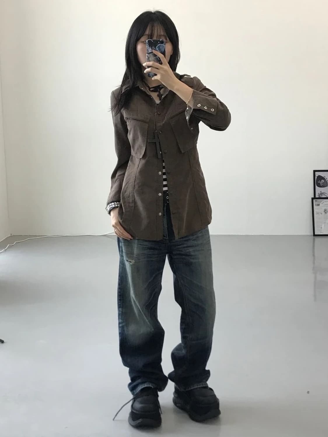 데무 브라운 자켓 상품이미지1