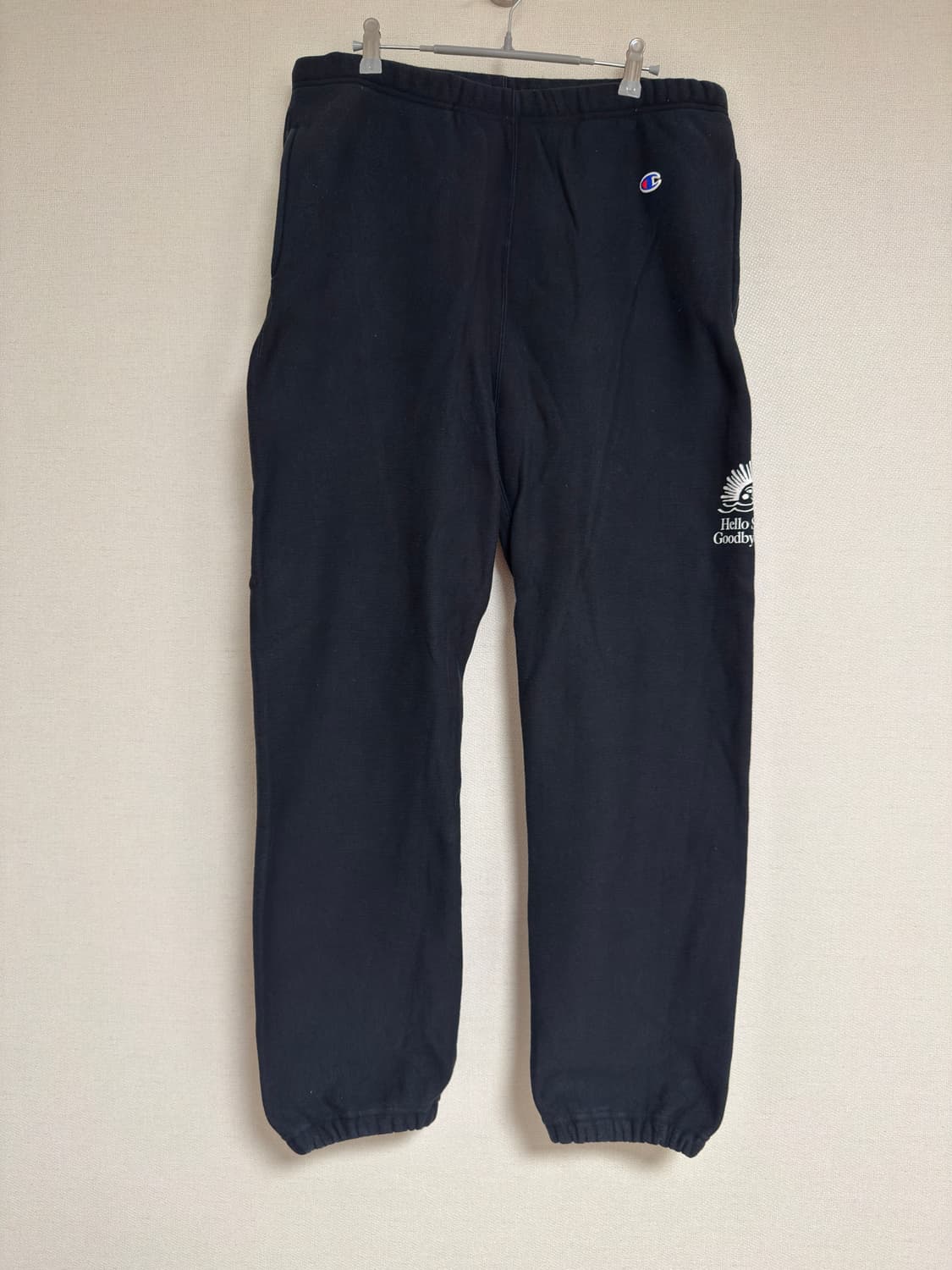 [XL] 챔피온 리버스위브 115 블루택 기모밴딩 조거 블랙 상품이미지1