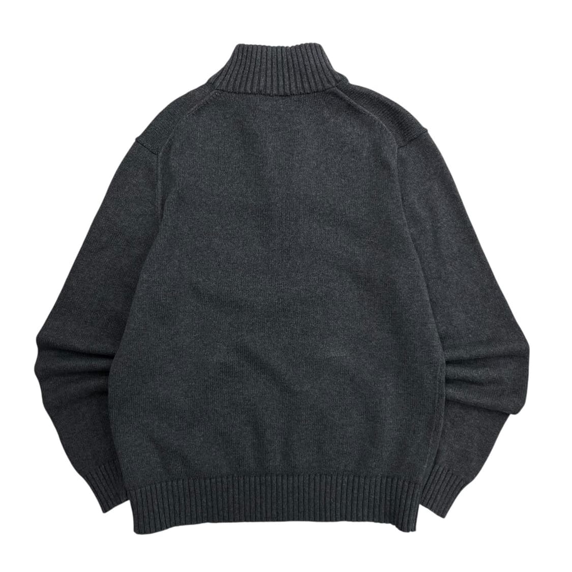 폴로 랄프로렌 버건디포니 그레이 니트 반집업 M 상품이미지3