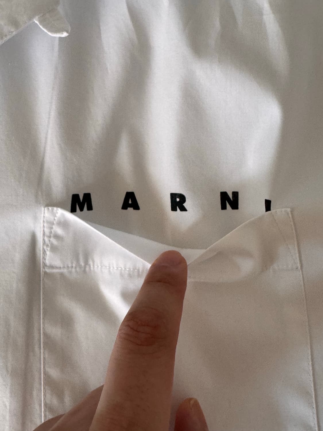 마르니 Hidden Logo Bowling Shirt White 52 상품이미지7