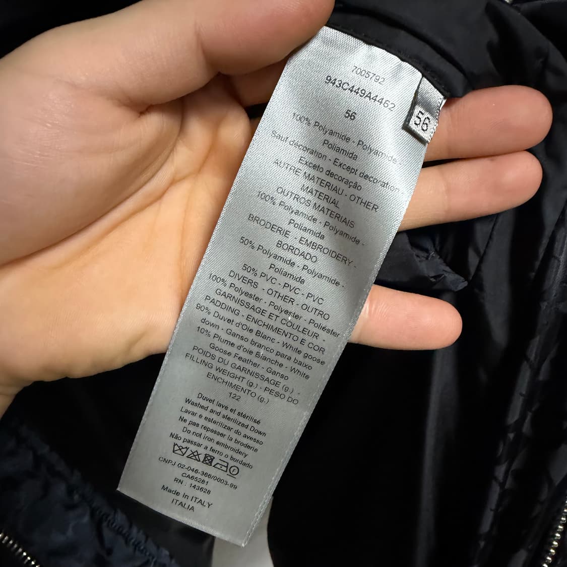 [S+급/56] 디올 오블리크 패딩 블랙 풀구성 상품이미지6