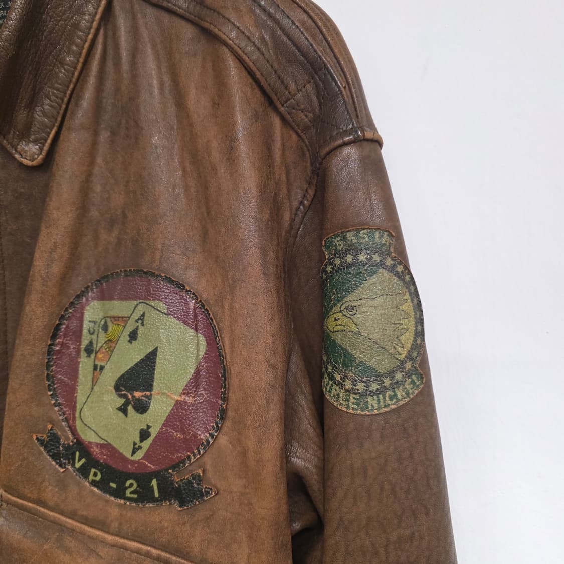 [S]AVIREX 빈티지 아비렉스 A-2 레더 봄버 자켓 상품이미지5