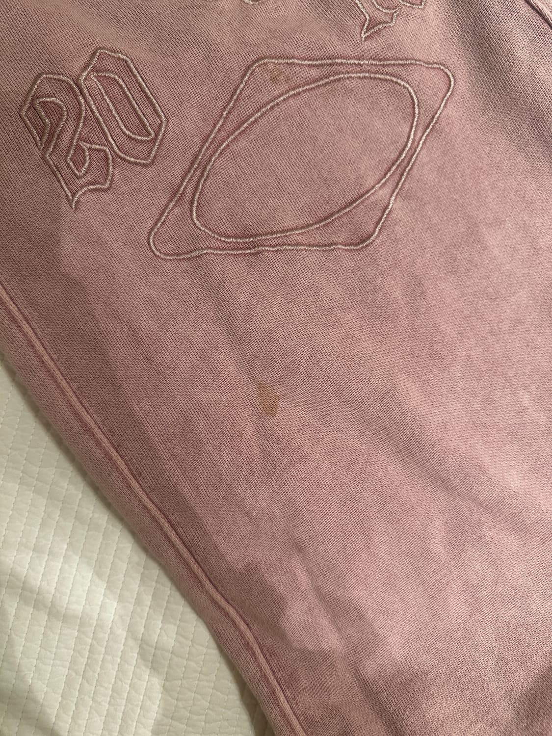 미스치프 밴딩 스웨트 팬츠 워시드 핑크 브라운 상품이미지2