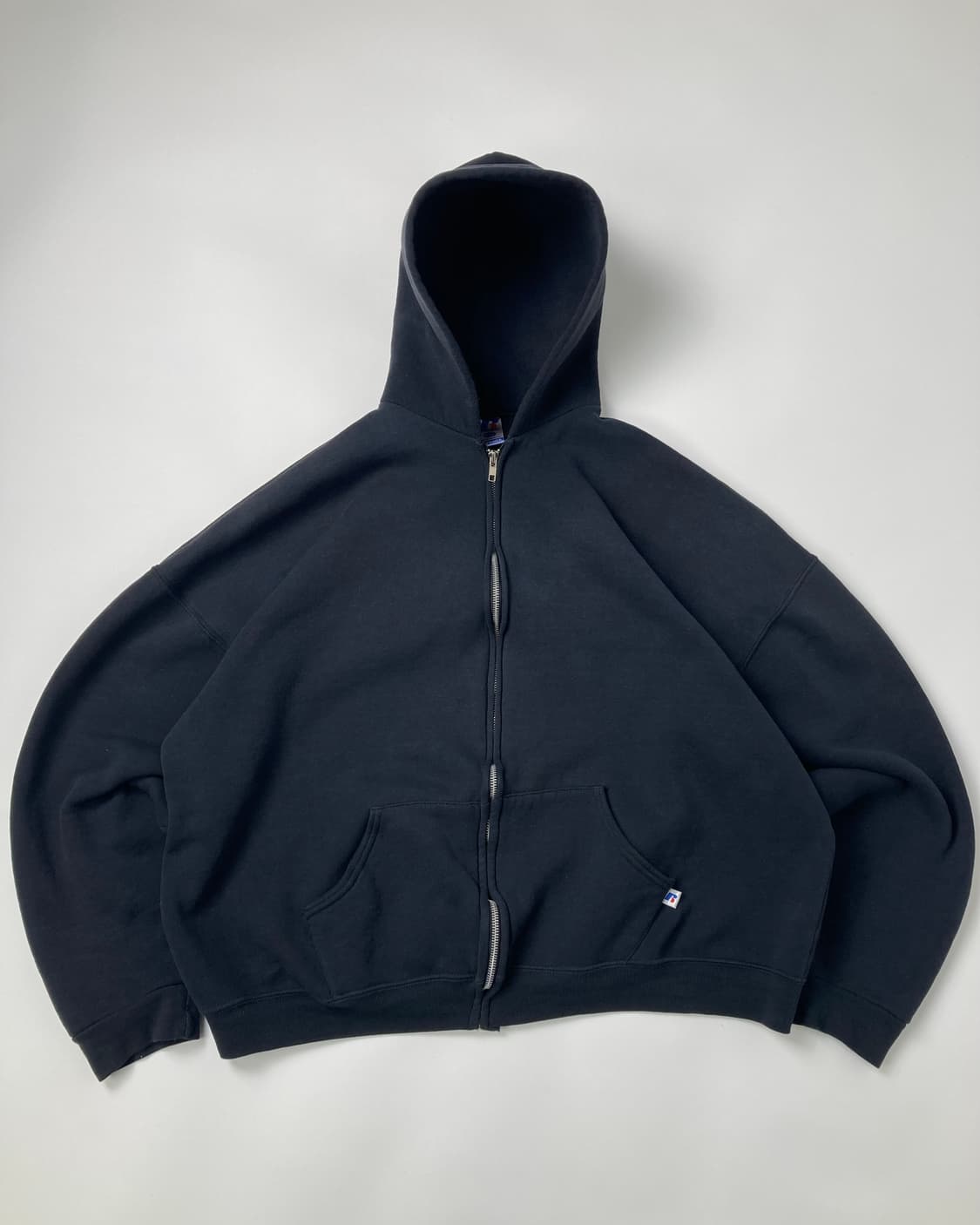 90s Russell Zip Up Hoodie (black) 상품이미지1
