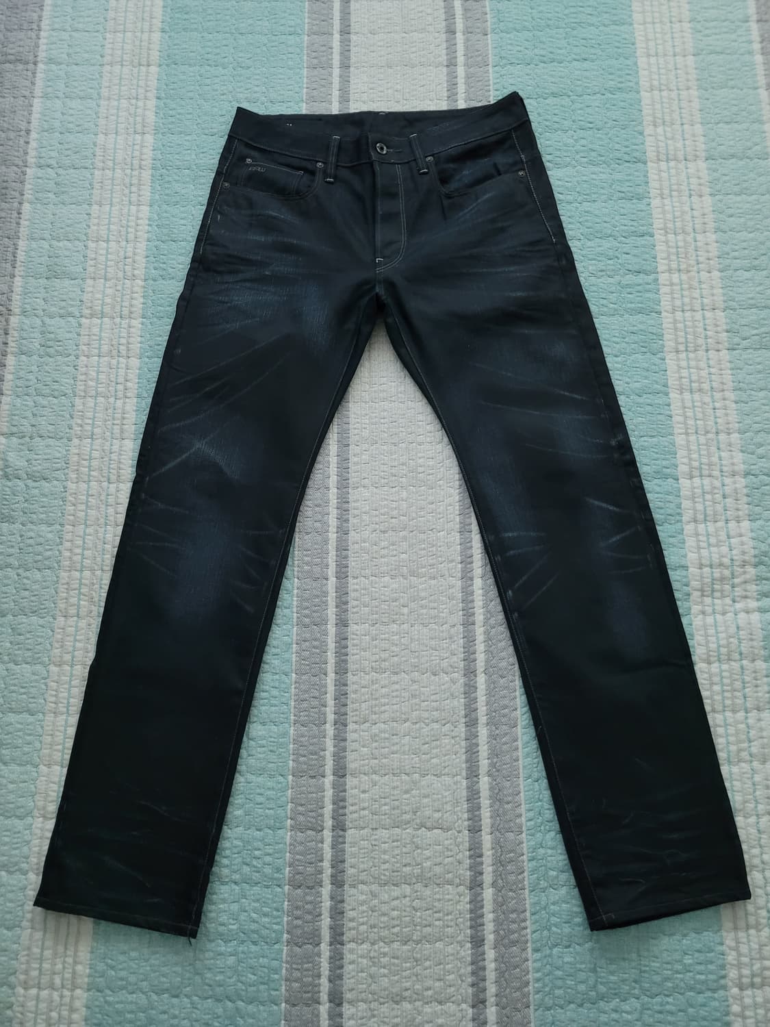 지스타로우 Gstarraw. 3301 다크블루워싱 반코팅진. 32사이즈 상품이미지1