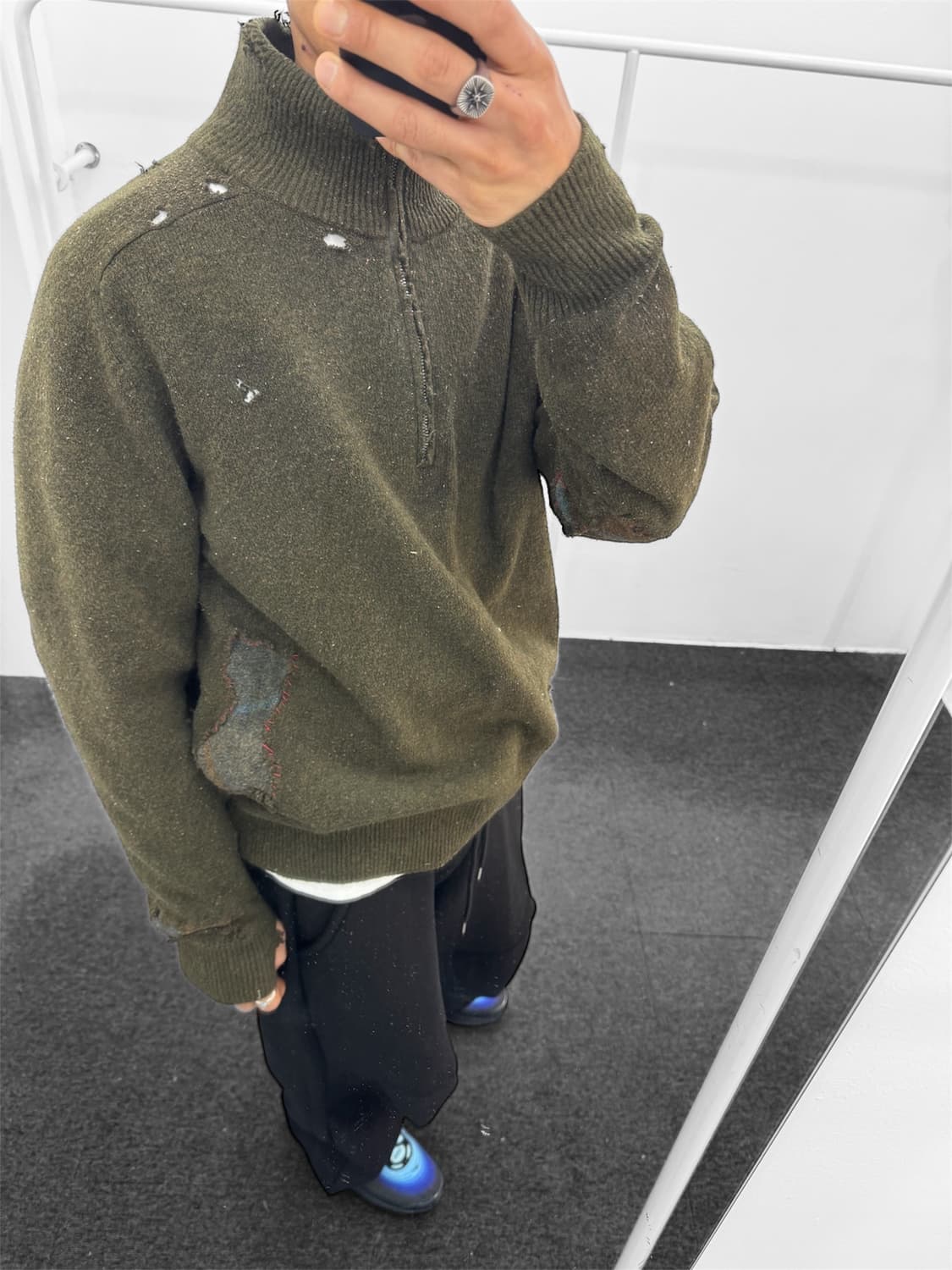 빈티지 패치 니트 상품이미지2