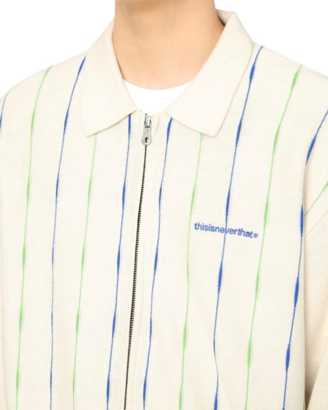 디스이즈네버댓 T로고 집업 폴로 아이보리 상품이미지6