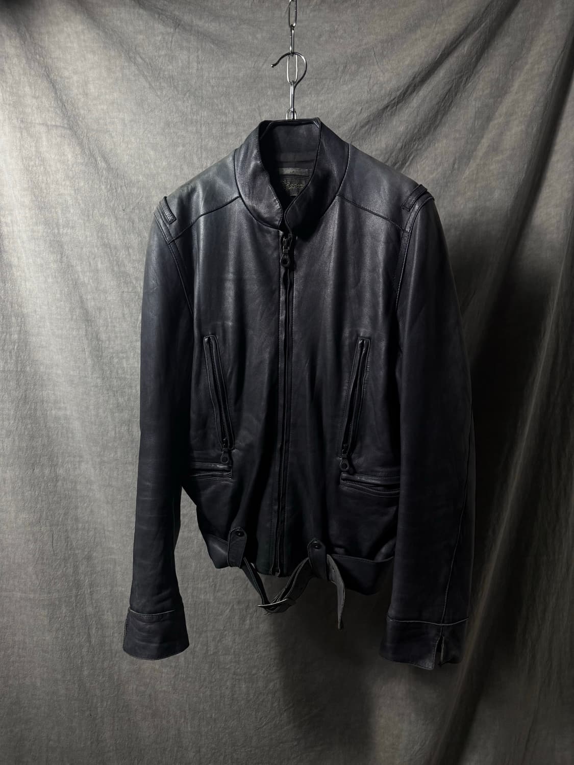 GalaabenD High Neck Leather Rider Jacket 상품이미지2