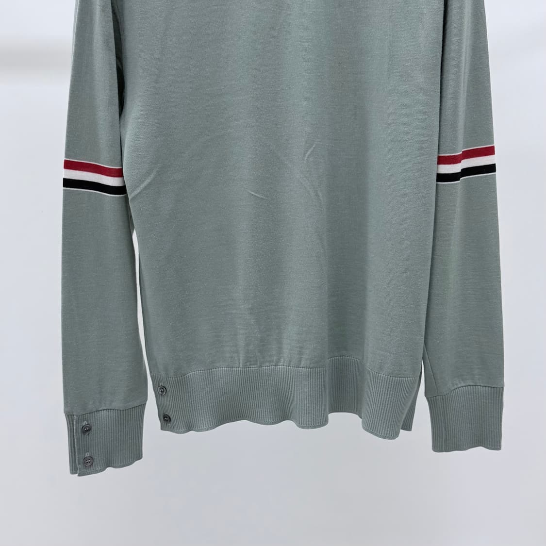 [S+급/3] 톰브라운 암밴드 메리노 울 니트 그린 상품이미지4