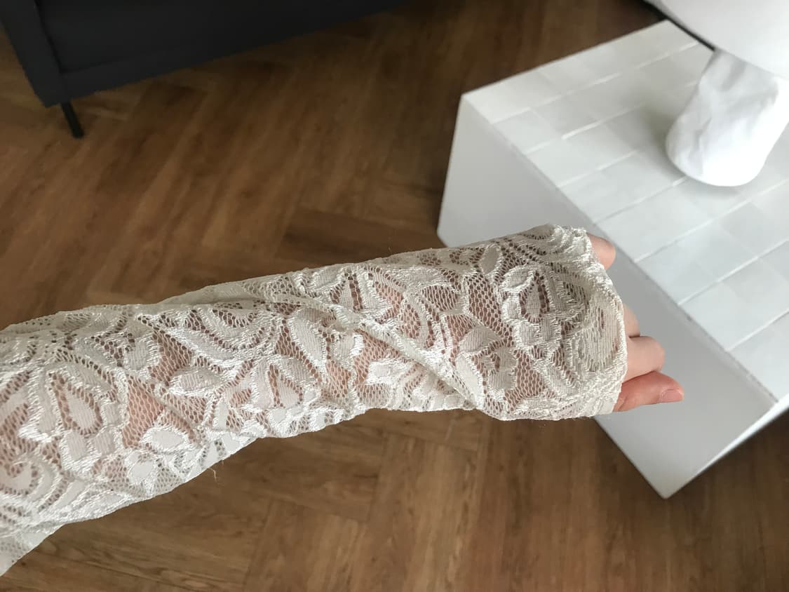 vintage ivory lace turtle neck top 상품이미지3