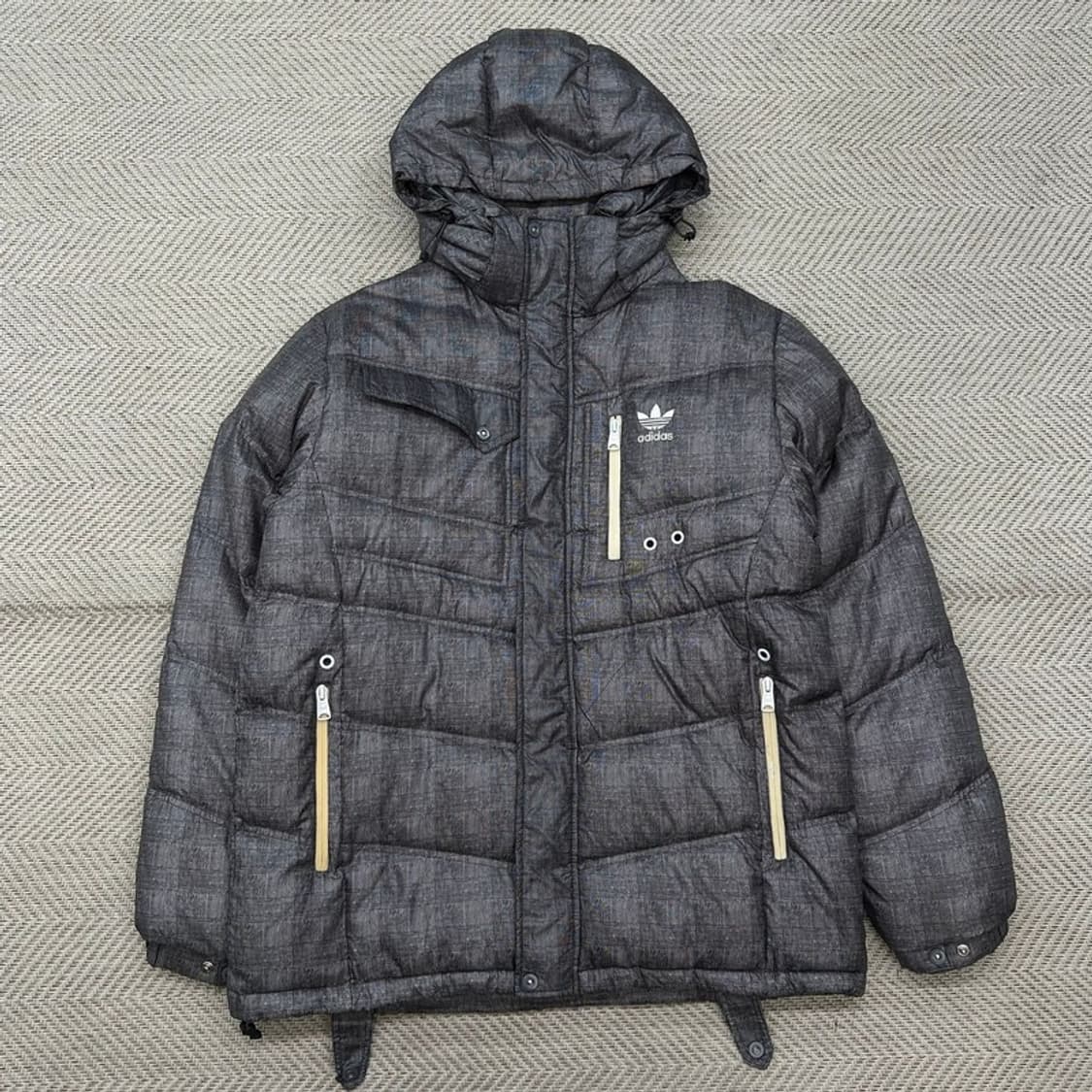 아디다스 체크 덕다운 후드 패딩 r2730 상품이미지1