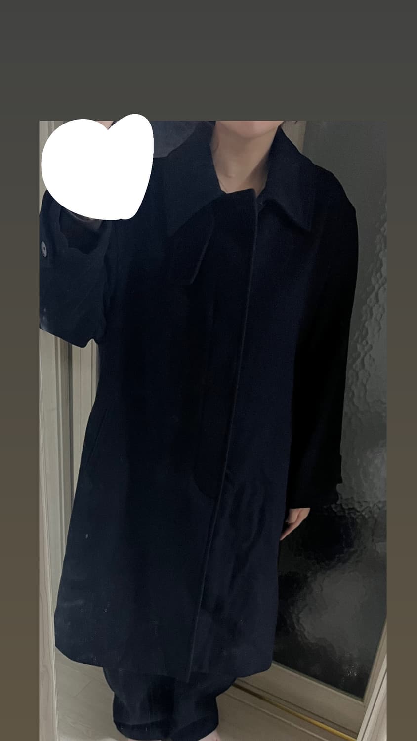 라퍼지 스토어 울리치 수티앵 칼라 오버 코트 Black 상품이미지5