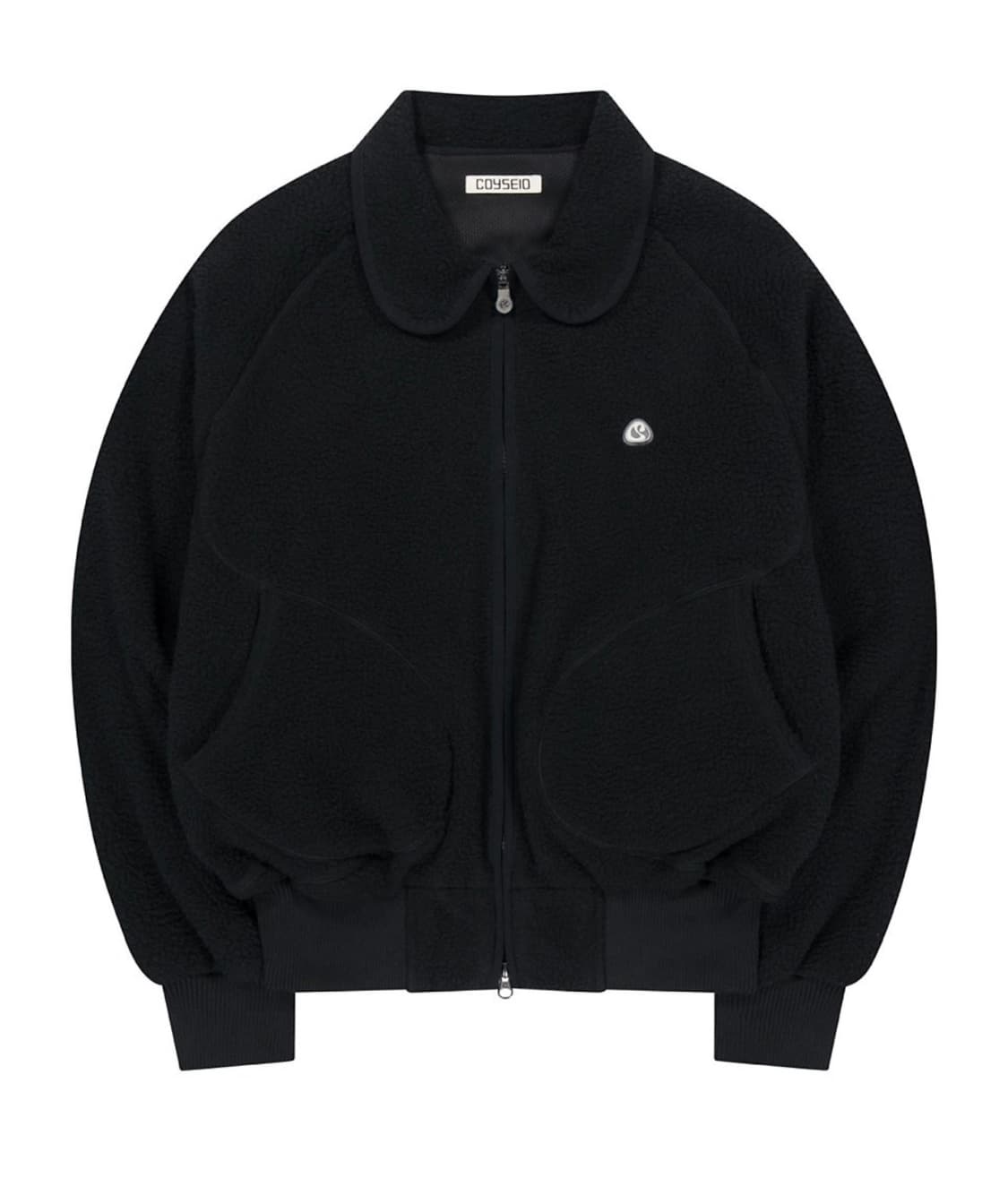 코이세이오 coyseio 라운드 칼라 플리스 자켓 블랙 상품이미지1