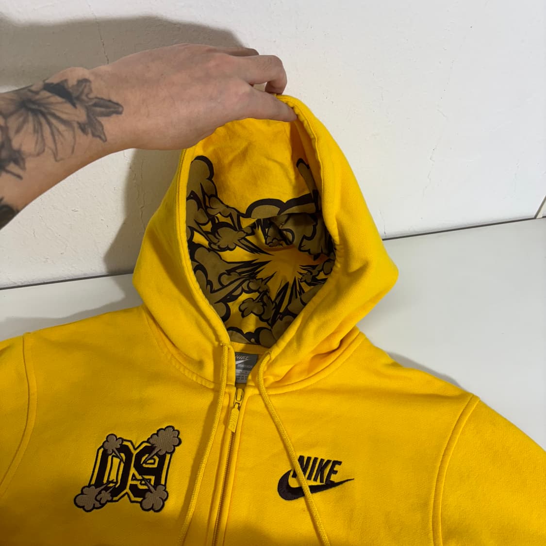 95-100 나이키 옐로우 BRON TO LEAD 백로고 후드집업 상품이미지3