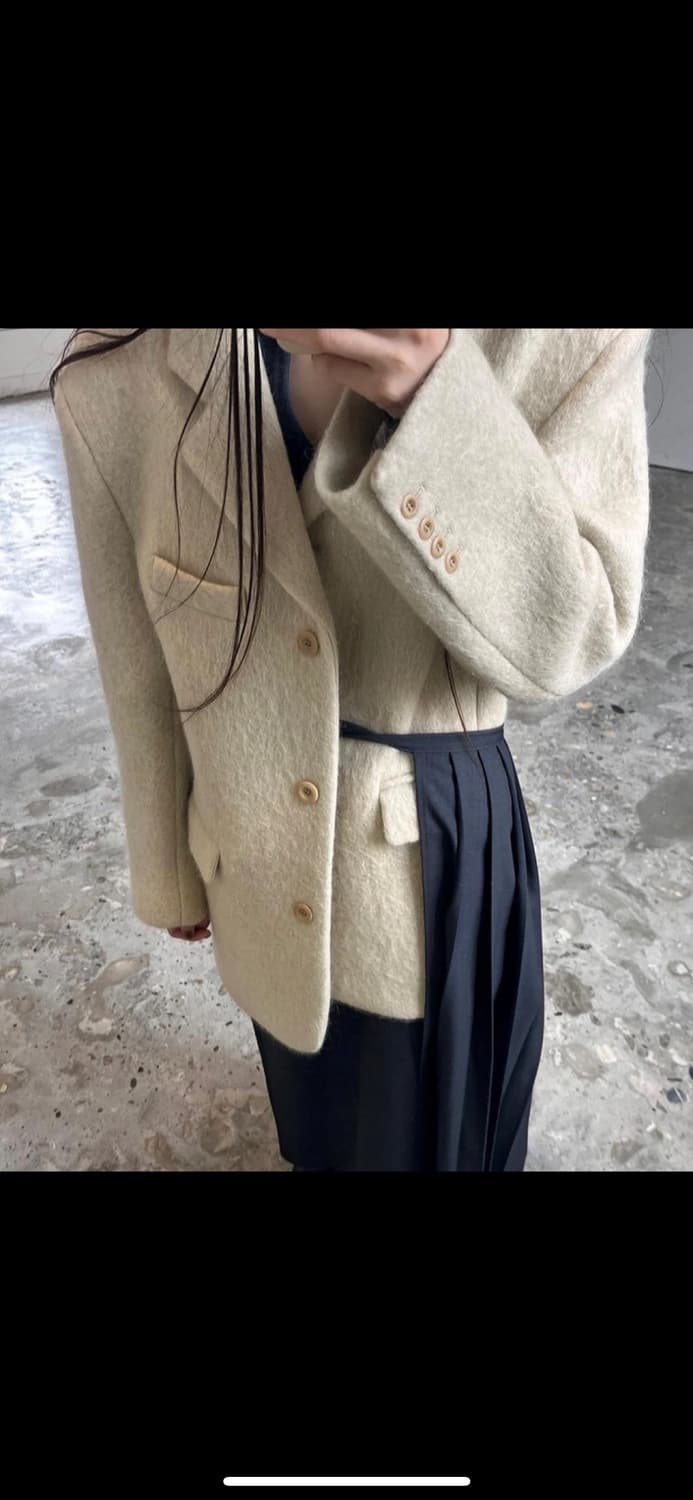 원가 25만원) 런던플랏 모헤어 자켓 위아 부클자켓 러브미우 상품이미지1