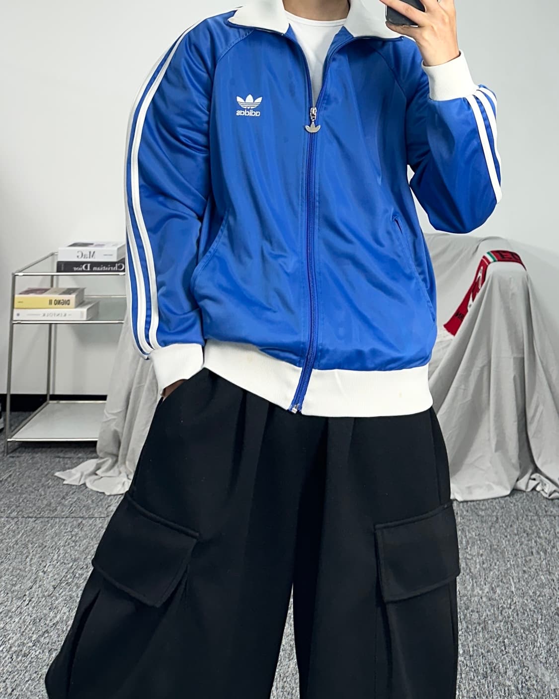 아디다스 00s 블루 트랙탑 져지 M 상품이미지3