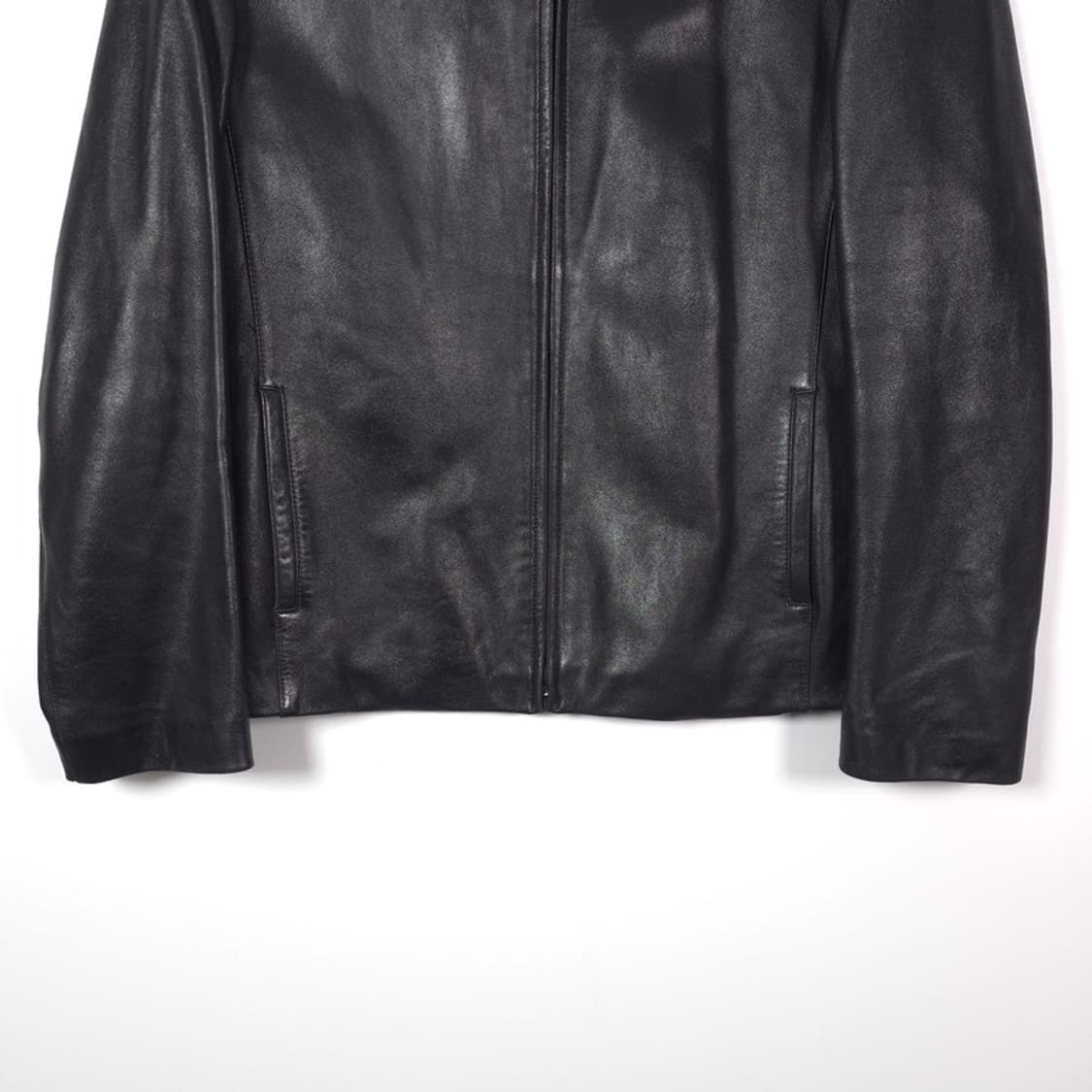 MCALLEN 미니멀 리얼 양가죽 집업 자켓 2XL 상품이미지4