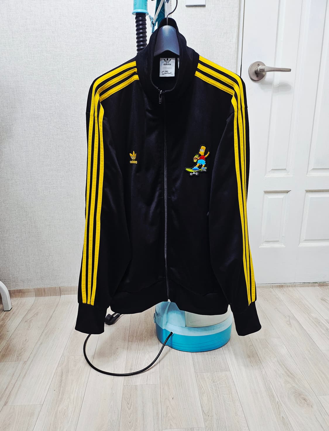 (110)2XL ☆우주매물☆ 아디다스 파이어버드 심슨 [검노] 트랙탑져지 상품이미지1