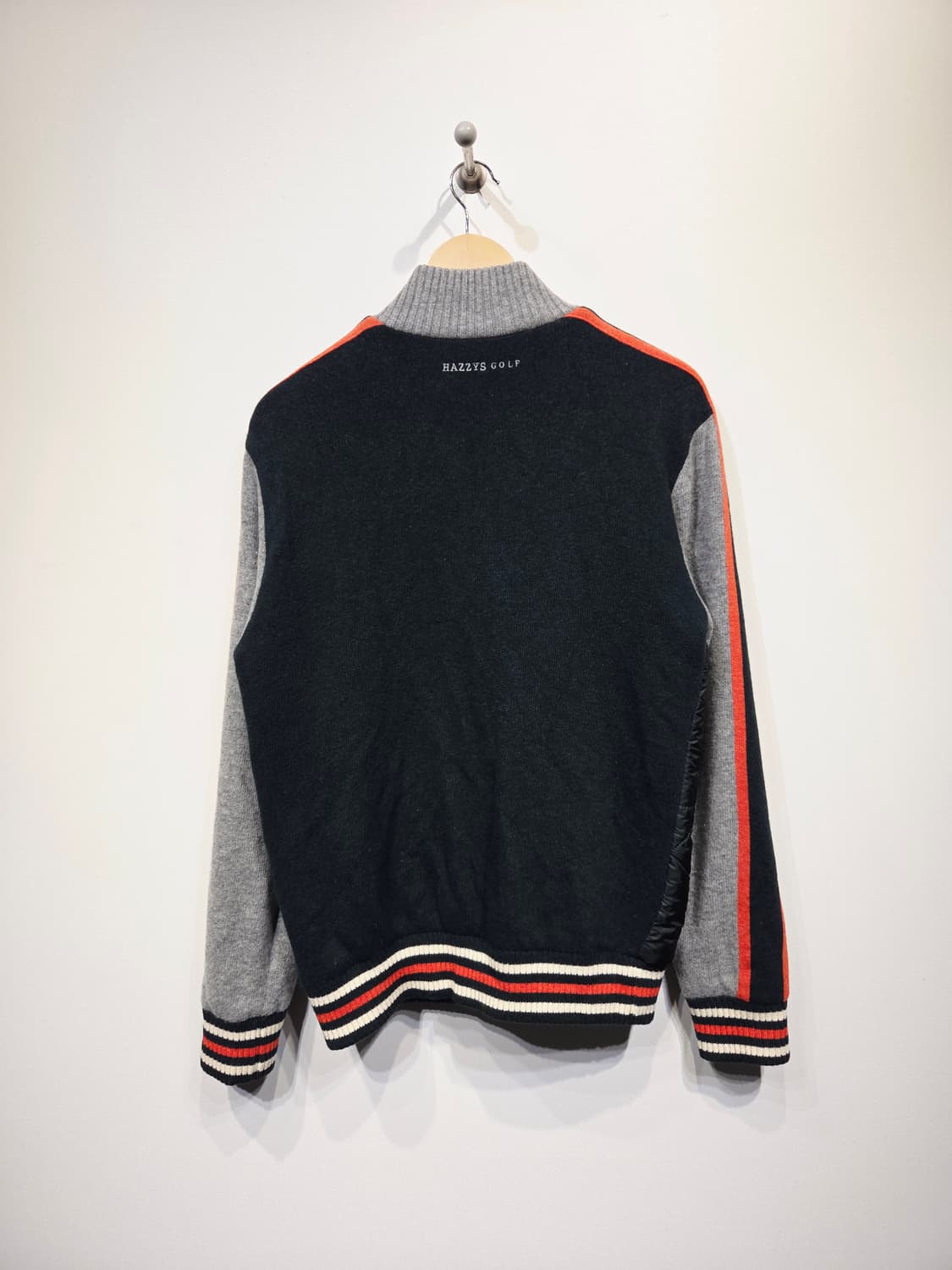 헤지스골프 앞면 퀼팅 패딩 배색 니트 집업 상품이미지6