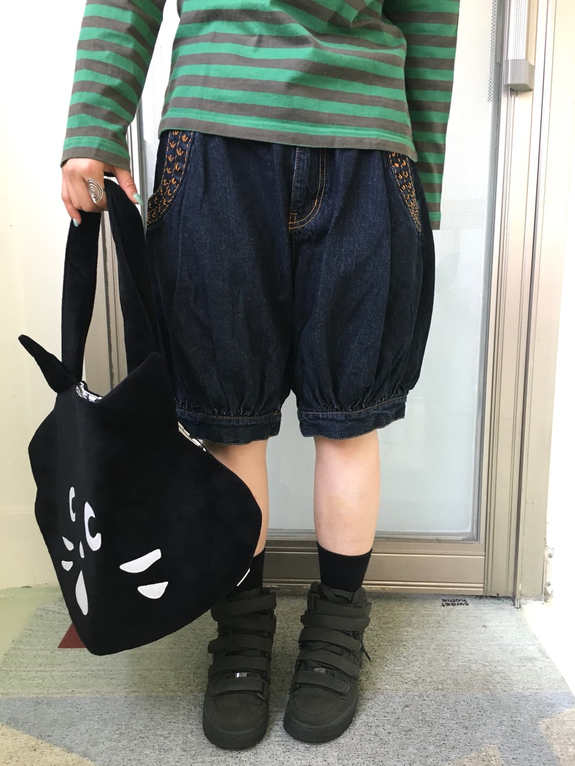 Ne-net denim half pants 상품이미지1