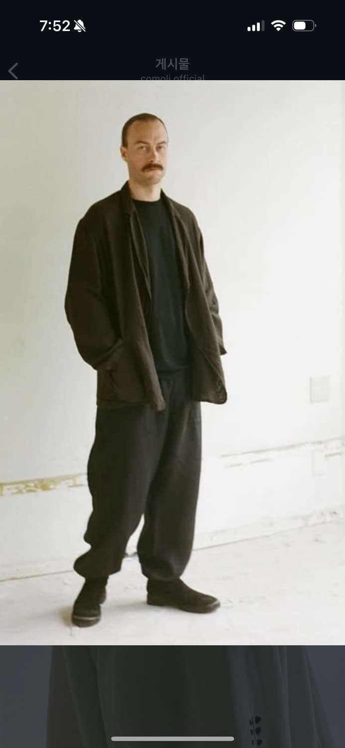 26ss comoli 코모리 코튼 실크 자켓 브라운 3 상품이미지2