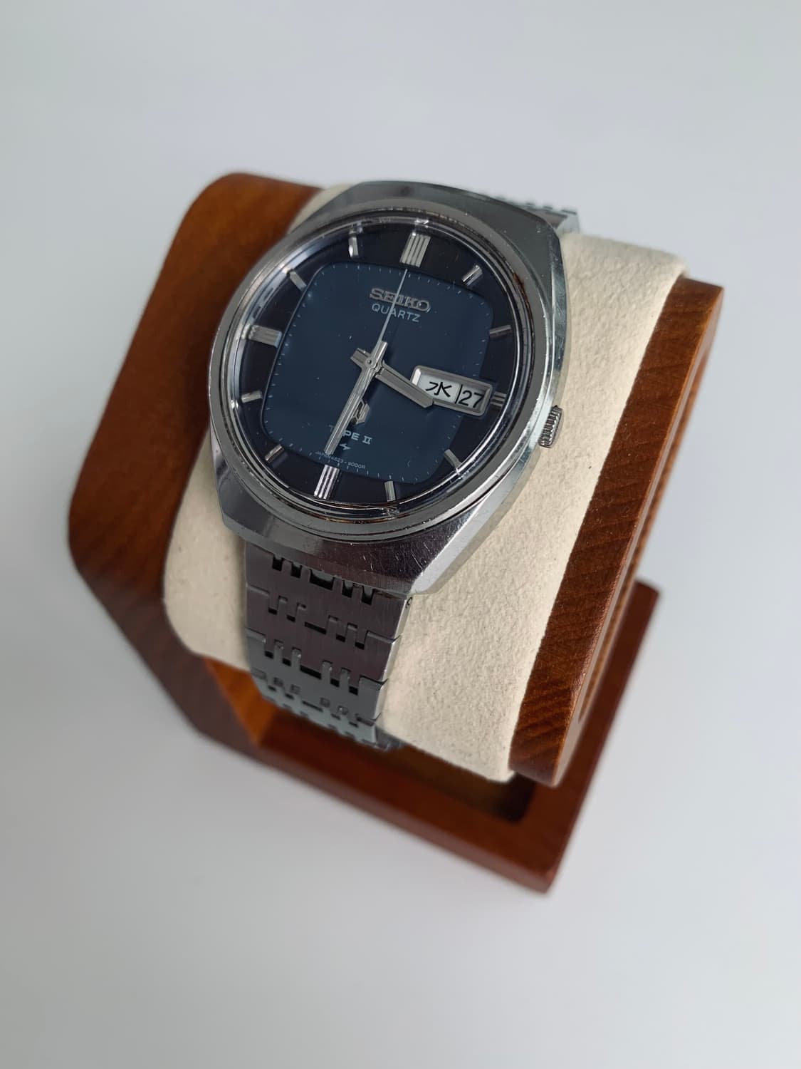 세이코 Seiko 쿼츠 데이데이트 타입 2 블루 상품이미지1