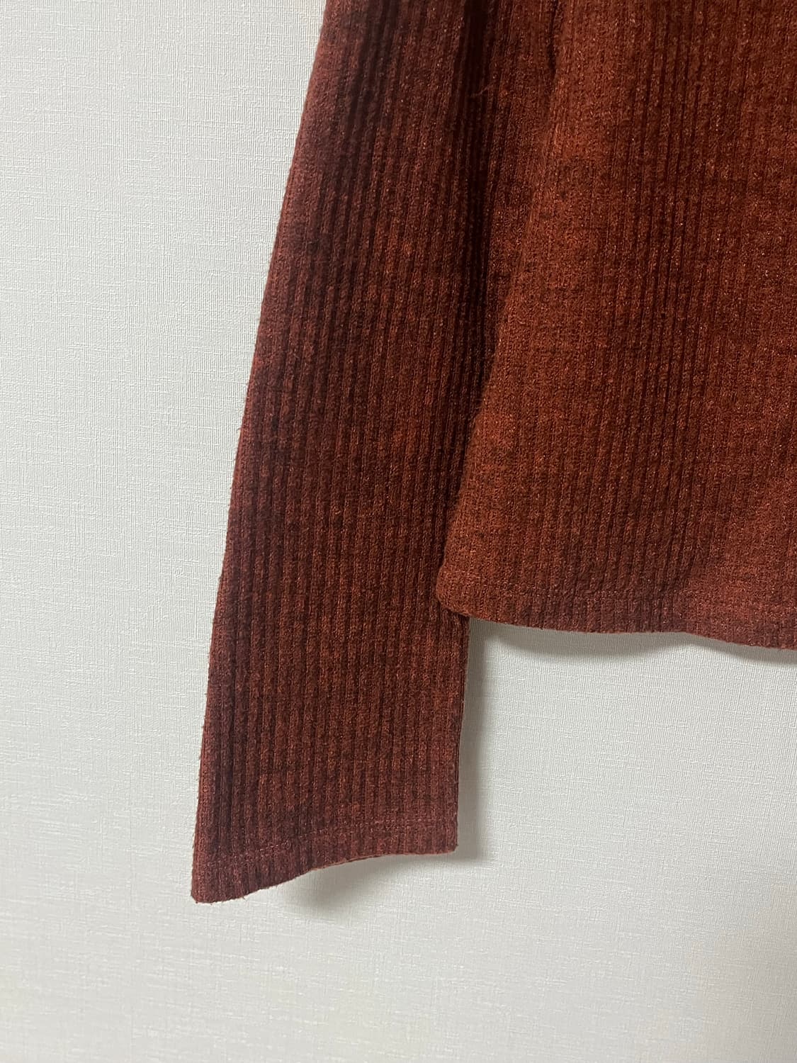 낫노잉 Slogan Long Sleeve Knitted Top(Brick 상품이미지5