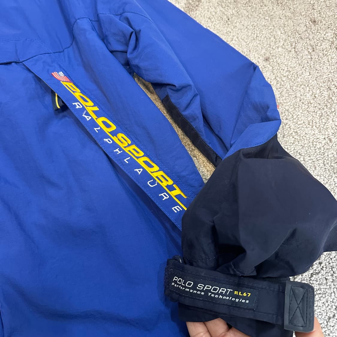 폴로 90s 폴로스포츠 배색 윈드브레이커 자켓M 상품이미지1