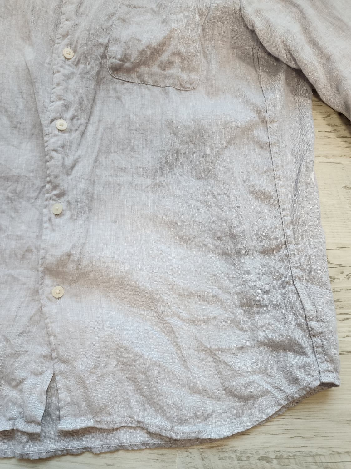 UNIQLO 유니클로 마100% 남방 팜. L(100~103) 린넨 셔츠 상품이미지4