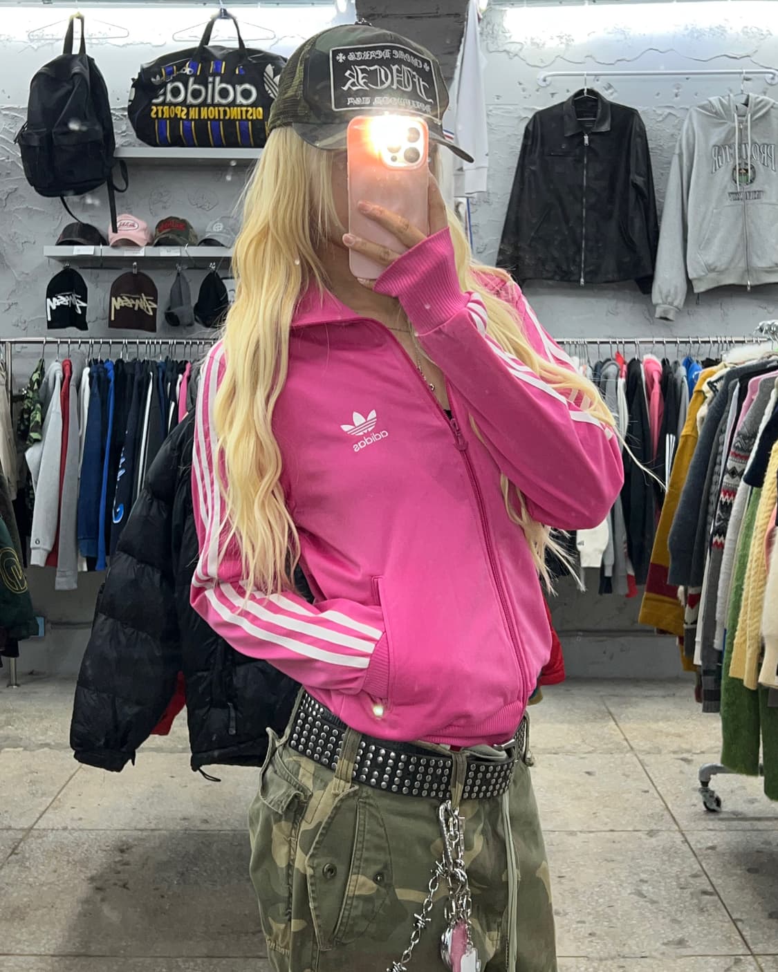 착샷O 아디다스 핑크 빅로고 유로파 져지 상품이미지5