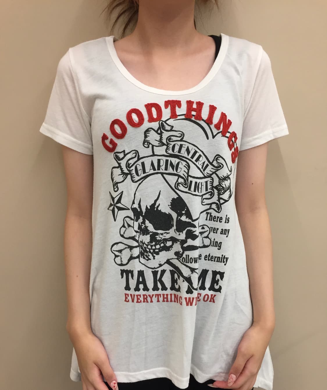 Sky Bomber Skull  Graphic T-Shirt  상품이미지1