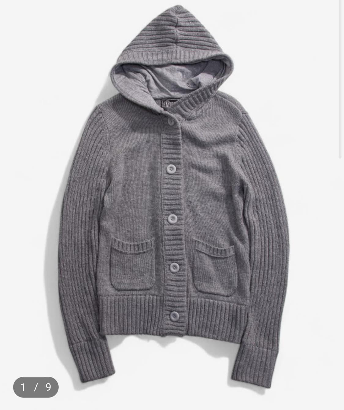 빈티지 후드 니트 가디건 상품이미지2