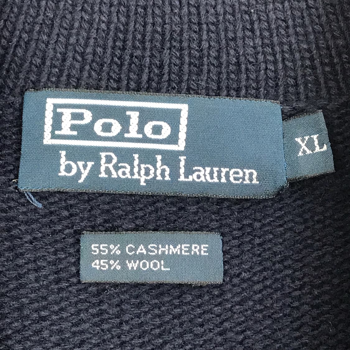 폴로 랄프로렌 캐시미어 숄카라 스웨터 니트 남성XL 상품이미지6