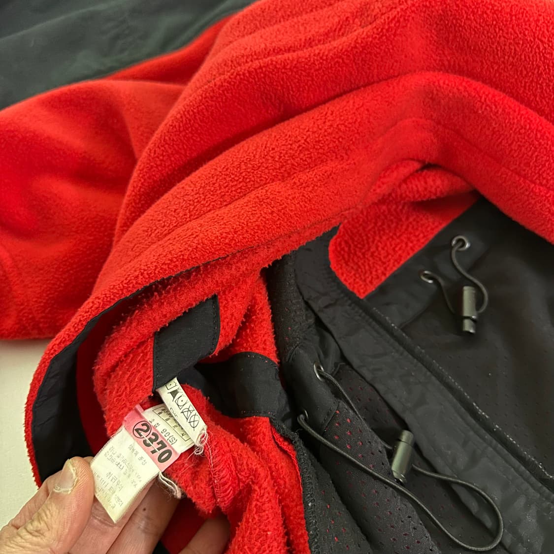 M 컬럼비아 레드블랙 나일론배색 플리스자켓 상품이미지7