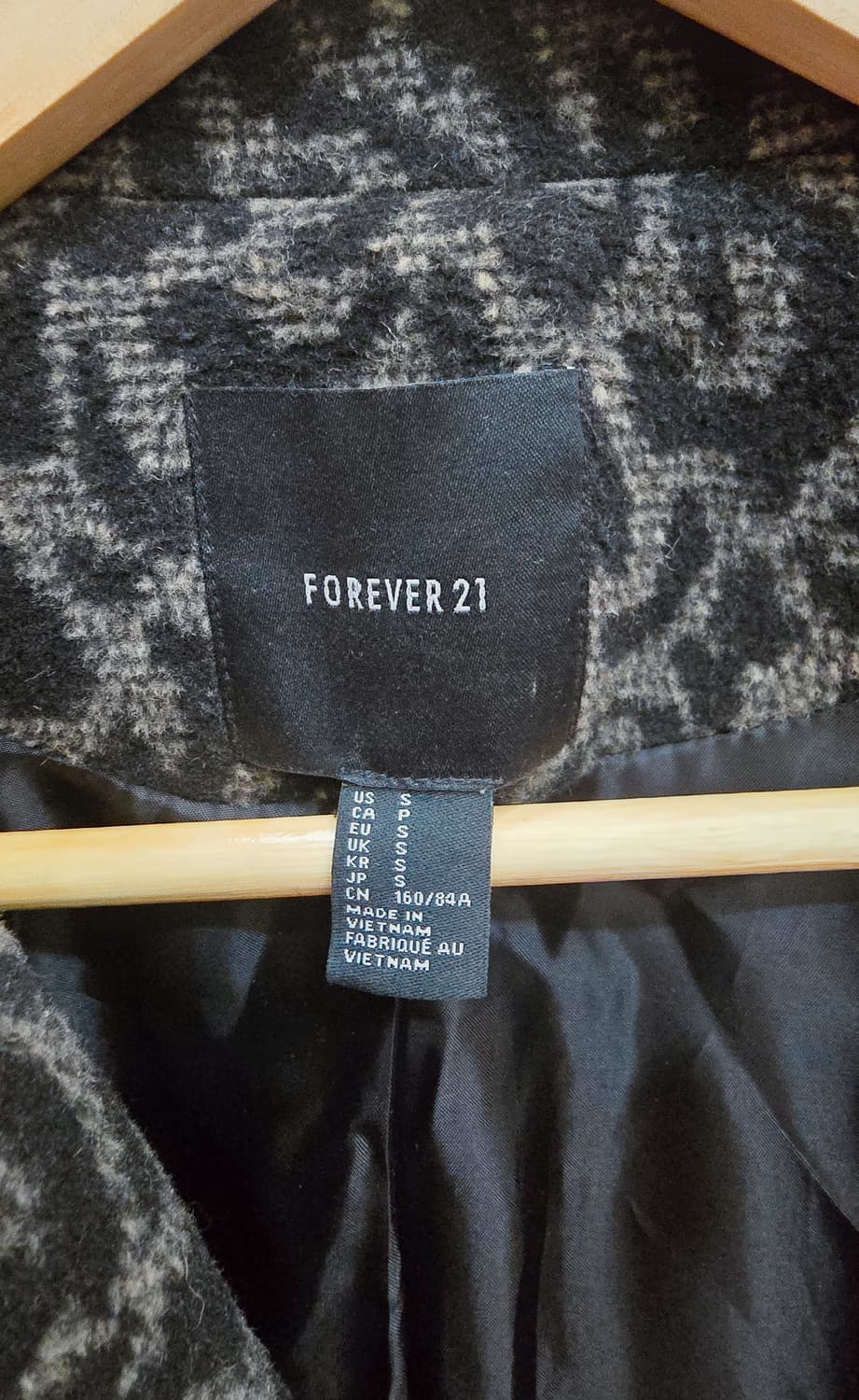 S 오버핏) 새컨디션 /포에버21 패턴 라이더 자켓 상품이미지3