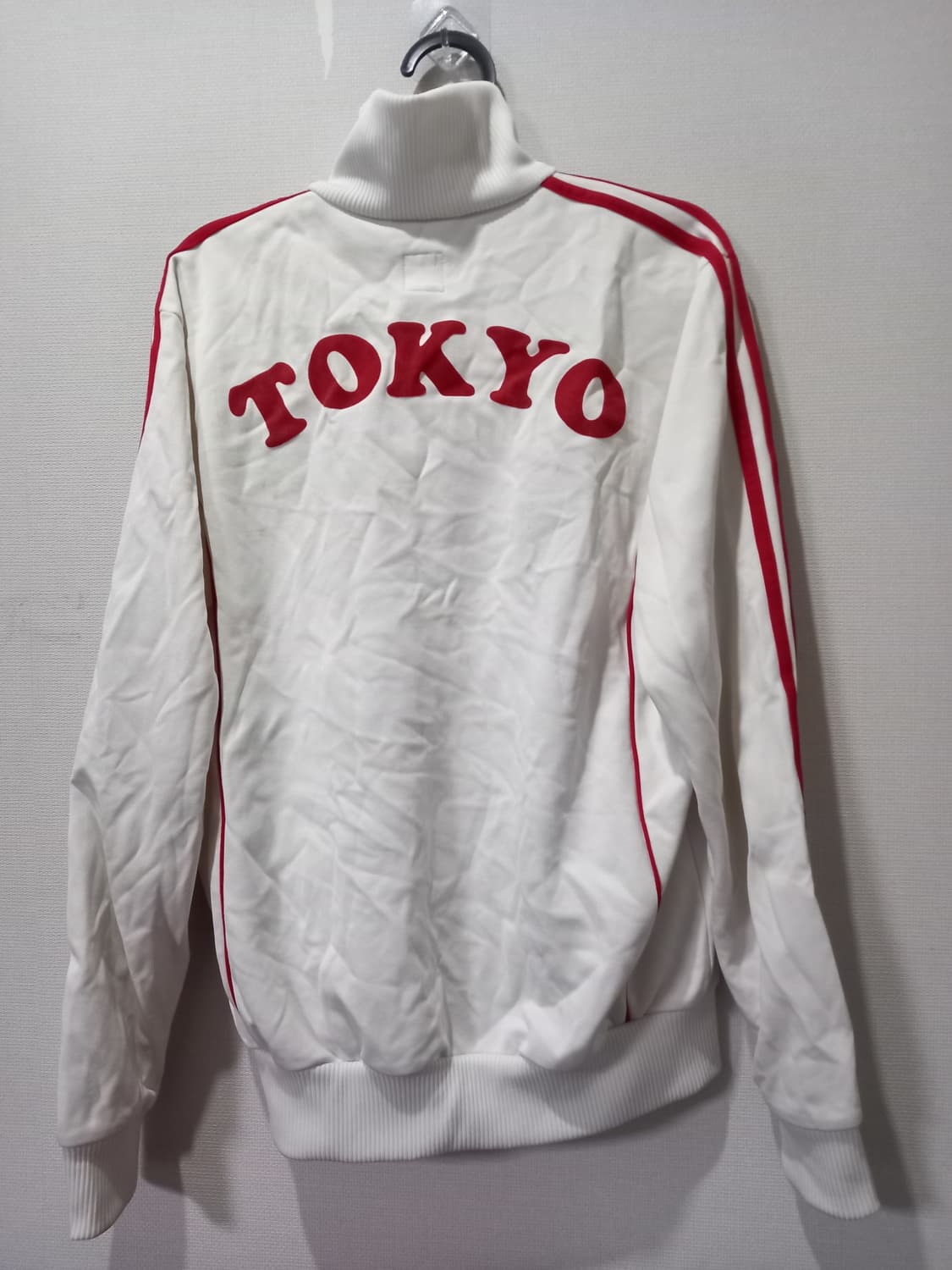 아디다스 희귀 도쿄 흰빨 화이트 트랙탑 저지 져지집업 95/M 상품이미지4