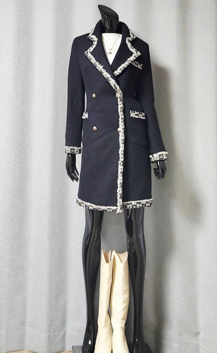 트위드 롱자켓  상품이미지1