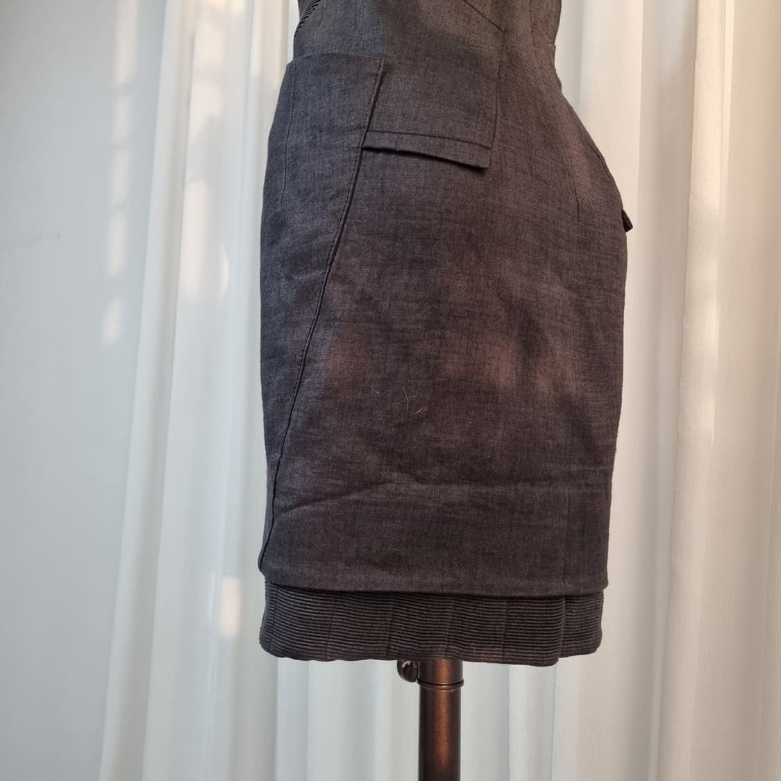 미샤 프레스티지 골드라벨 울실크혼방 로로피아나 원피스 (55) 상태최상 상품이미지9