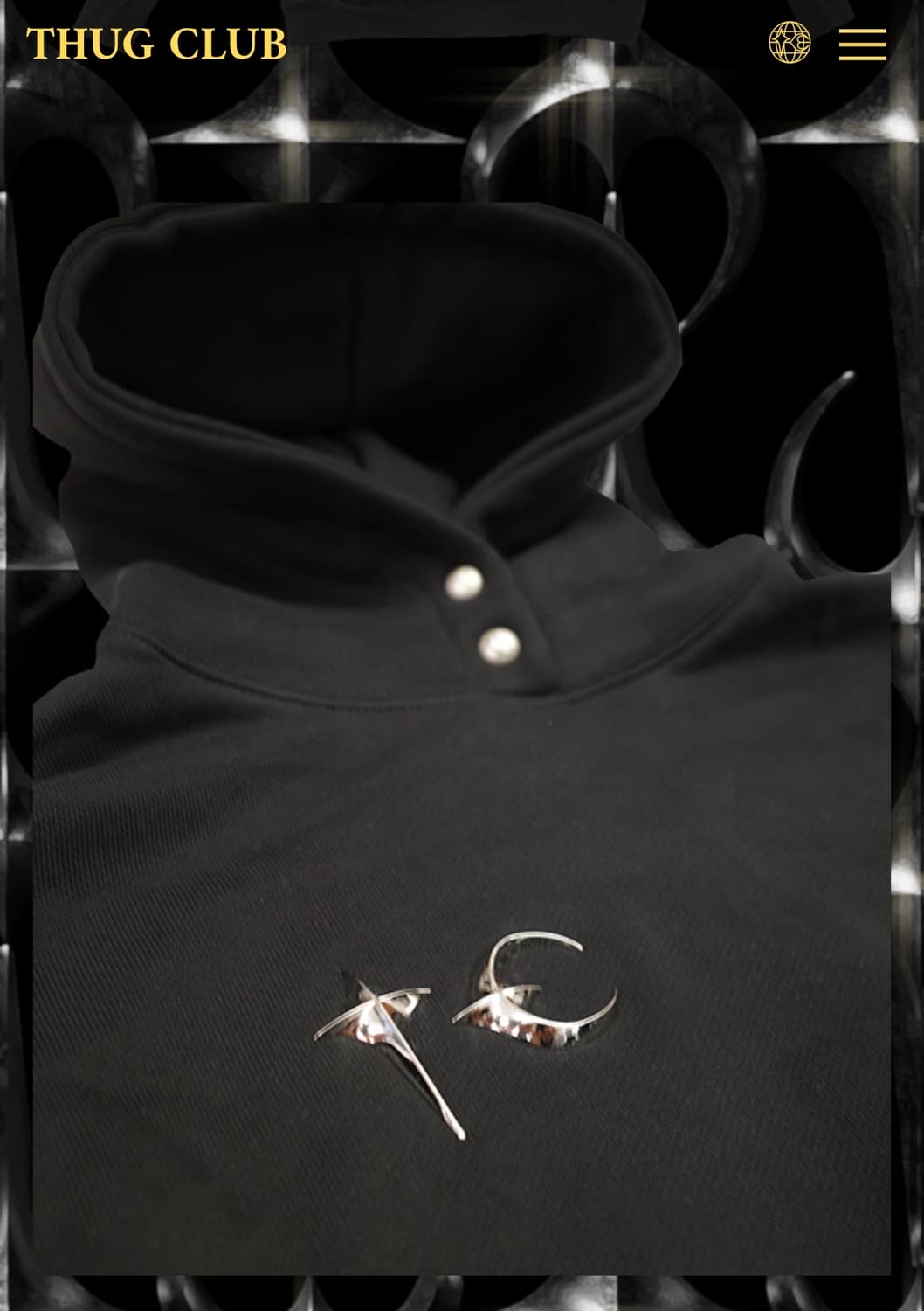 떠그클럽 아머후드 블랙 1사이즈 상품이미지3