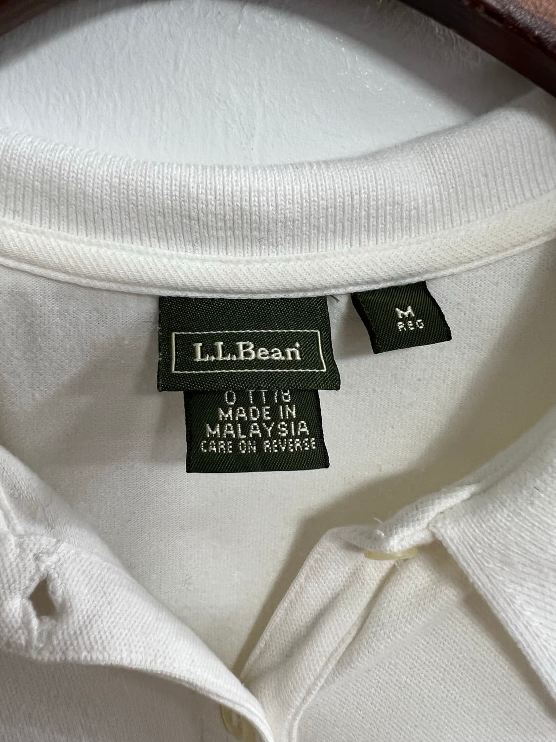 L.L.Bean 흰색 카라 반팔 티셔츠 상품이미지3