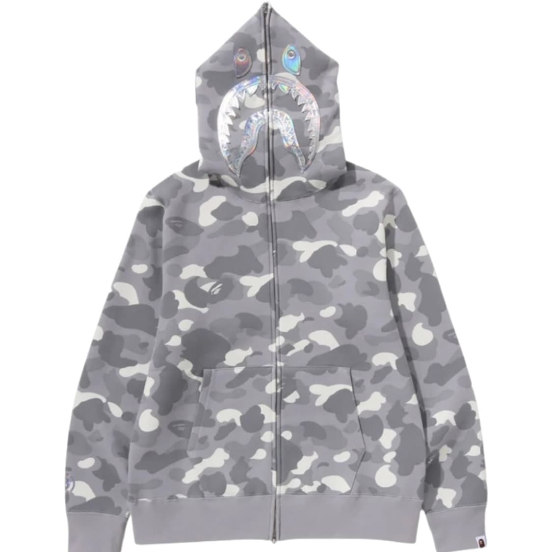 베이프 시티 카모 샤크 풀 집 후드 그레이 L 상품이미지1