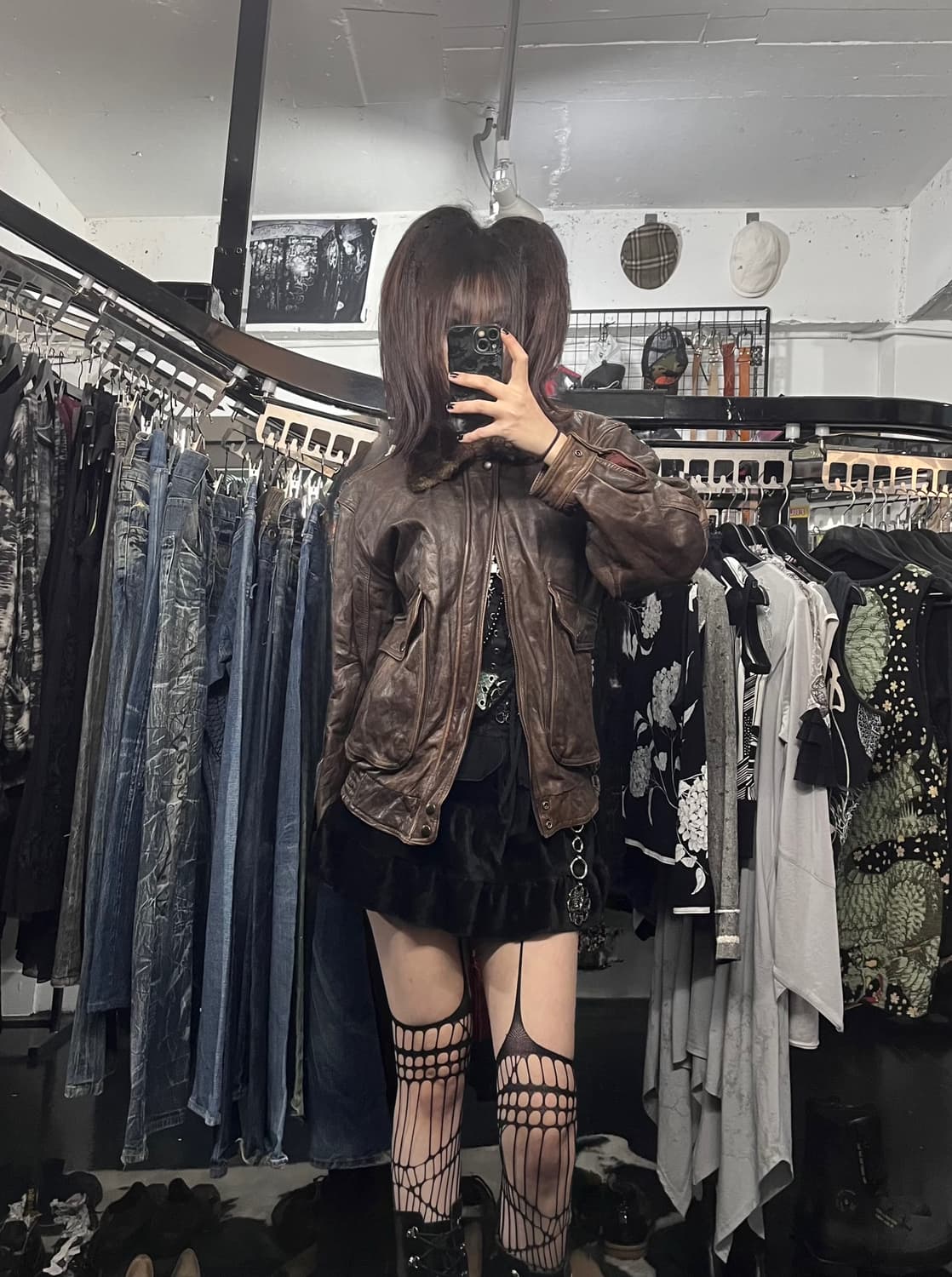 브라운 리얼 소가죽 자켓 상품이미지1