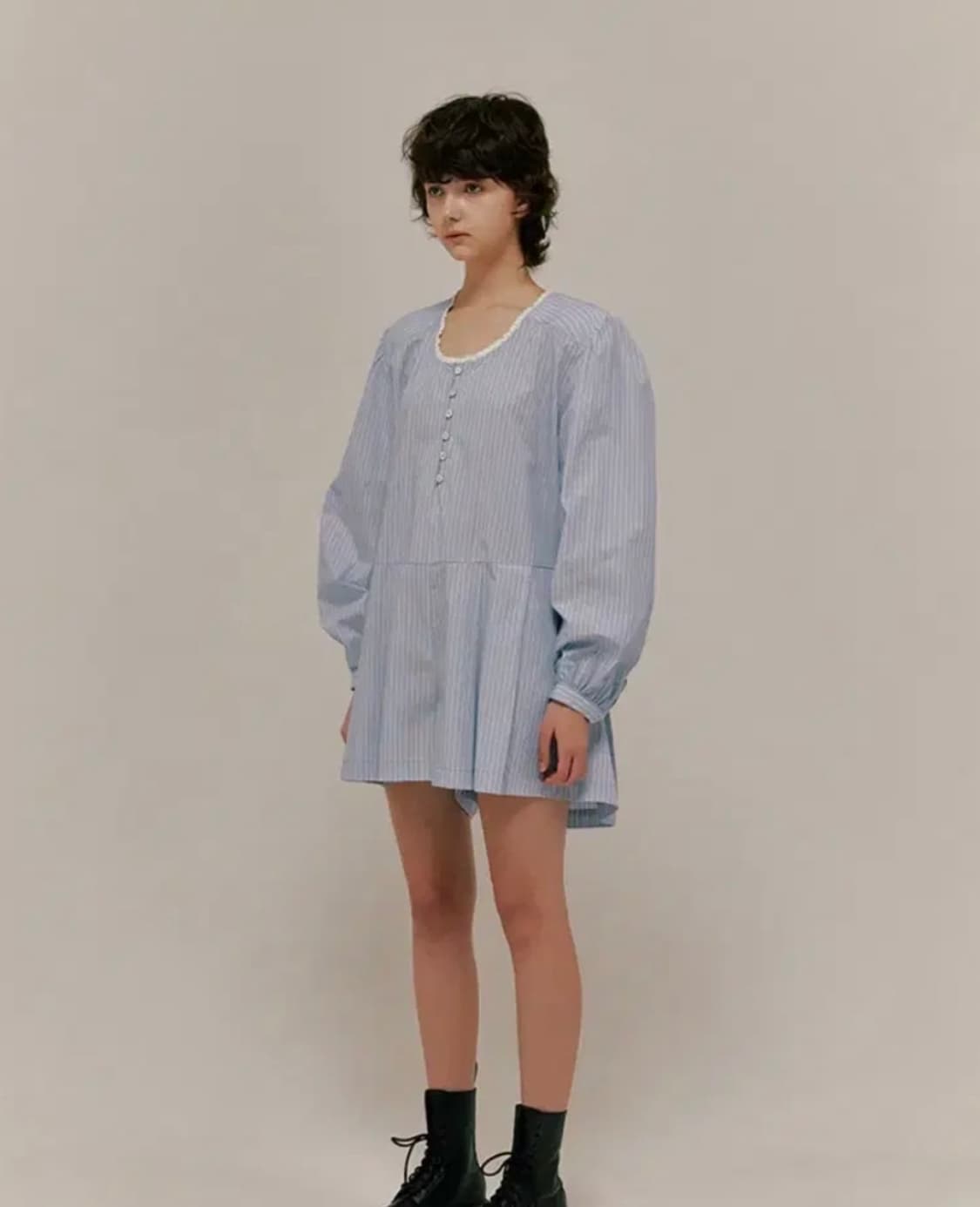 오버듀플레어 stripe lace jumpsuit 상품이미지3