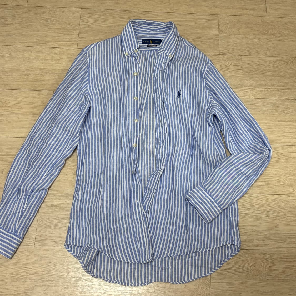 폴로 랄프로렌 린넨 스트라이프 오션 워시 셔츠 상품이미지1