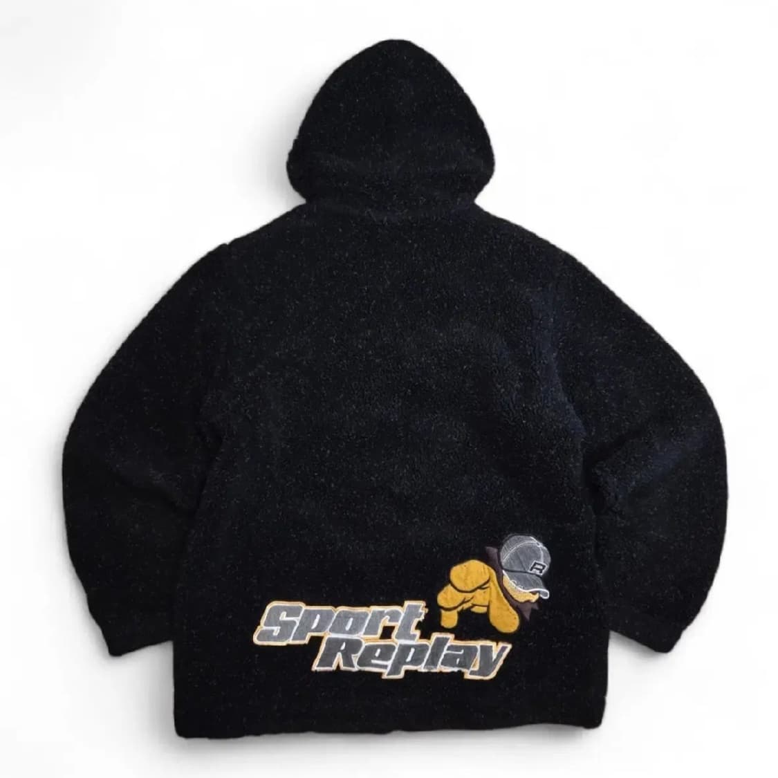 올드스쿨 90s Sport Replay 스포츠리플레이 빅로고 쉐르파 자켓 상품이미지1